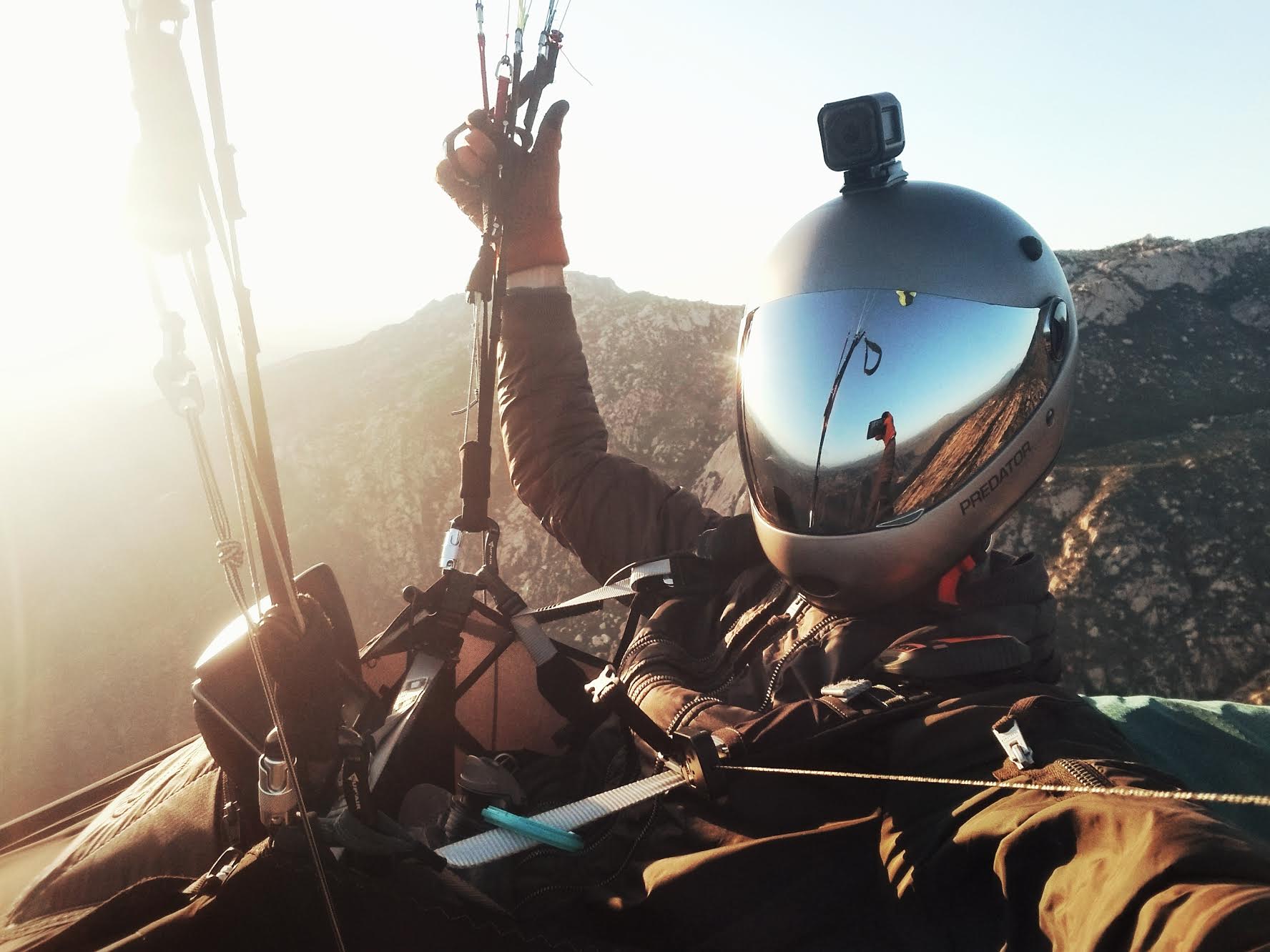 paraglider paragliding in Predator DH6-X Air helmet